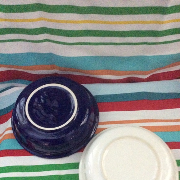 Fiestaware Pair of Soup Bowls Cobalt Blue & white - Picture 6 of 14